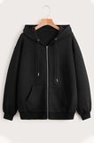 Fermuar Kapüşonlu Sweatshirt
