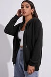 Fermuar Kapüşonlu Sweatshirt