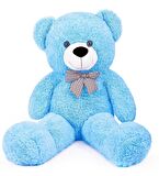 90 cm Rengarenk Papyonlu Peluş Ayıcık - % 100 YERLİ