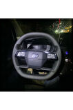 DİKİŞLİ DİREKSİYON KILIFI SİYAH DERİ SİYAH DİKİŞLİ TOYOTA PROACE İÇİN