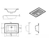 Real Stone ZENITH 65 Etajerli Antrasit Granit Banyo Lavabosu 65x45