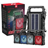 KTS-1706 Taşınabilir Güneş Enerjili Fenerli Bluetooth Hoparlör (2818)