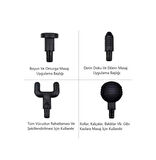 Yeni Nesil Darbeli Titreşimli Şarjlı Sporcu Masaj Tabancası 4 Başlıklı LC-002 (2818)