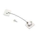 BEYAZ PLAKA   HALATLI  EMNİYET KİLİT  5X6CM YAPIŞKANLI MONTAJ=2PCS PLAKA   HALAT=18.8CM (2818)