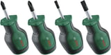 Bosch Tornavida Güdük Seti 4 Parça (Sıkı Alanlarda Sabitlemek için Kompakt Tornavidalar; PH/SL; S2 Çelik; Yüksek Tork; Renk Kodlu; Manyetik Uç; Ergonomik Yumuşak Tutuş)