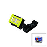 PİLLİ 3W COB LED KAFA LAMBASI FENER 3-KADEME IŞIK AYARI - FLAŞÖR  4.5V 150LÜMEN (2818)