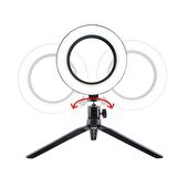 10inç 26cm Youtube Instagram Tiktok Selfie Stüdyo Video Fotoğraf Ring Light Tripod Led Halka Işık (2818)