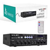 MV-510 50 WATT USB/SD/BLUETOOTH 2 MİK.,ECO LU+2SD 2061*2 Lİ,UK LI GİRİŞLİ HAT TRAFOLU ANFİ