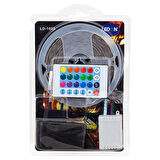 SİLİKONSUZ 5 METRE RGB ŞERİT LED ANİMASYON DEVRELİ + ADAPTÖR SET (2818)