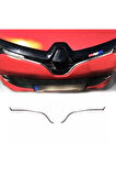 Renault Clio 4 Krom Ön Panjur Çıtası U Formlu 2 Parça 2012-2016 P.çelik