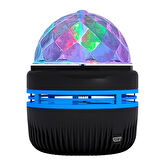 Ayt Ledx YQX-6888 Mini Usb li 3 Watt Şarjlı Sihirli Rgb Led Disko Topu Tavan Gece Lambası