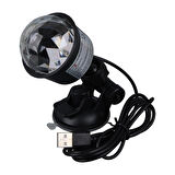 Ayt Ledx AL-KX-6889 Projeksiyon Atmosferli Usbli 4 Watt Şarjlı Sihirli Rgb Led Disko Topu Seyyar Disko Işık Aydınlatma