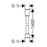 Hansgrohe Isıflex Duş Hortumu 1,6 m