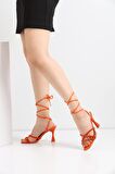 Kadın 9cm Klasik Topuklu Ayakkabı 5020A - Turuncu