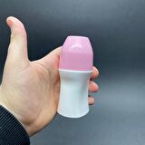 50 Ml Plastik Roll-on Şişesi - Pembe Kapaklı Bilyeli Takım - 50 cc Koltukaltı Roll-on Şişesi - Boş Koltukaltı Roll-on x 3 Adet
