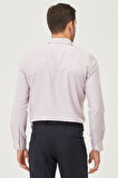 Slim Fit Dar Kesim Klasik Yaka Armürlü Gömlek
