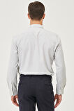 Slim Fit Dar Kesim Klasik Yaka Armürlü Gömlek