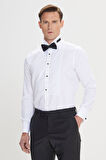 Slim Fit Dar Kesim Ata Yaka Kolay Kırışmayan %100 Pamuk Gömlek