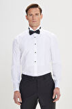 Slim Fit Dar Kesim Ata Yaka Kolay Kırışmayan %100 Pamuk Gömlek