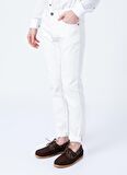 Altınyıldız Classics Normal Bel Dar Paça Slim Fit Beyaz Erkek Pantolon 4A1400000101