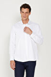Slim Fit Dar Kesim Klasik Yaka Saten Gömlek