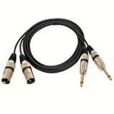 2 x Xlr Erkek 2x6.3mm Mono Kablo 2 Metre
