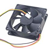 8 cm Fan 12 Volt  3 pin 15 mm