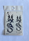 Dragon Minimal 11x8 cm Yarı Kalıcı Geçici Dövme Yapıştırma Dövme