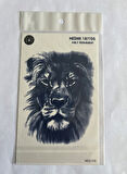 Aslan 18x11 cm Yarı Kalıcı Hayalet Geçici Dövme Yapıştırma Dövme