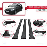 Toyota Corolla Spacio 2 (E120) 2001-2007 Arası ile Uyumlu FLY Model Ara Atkı Tavan Barı Siyah 3 Adet