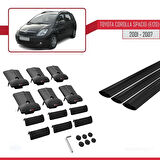 Toyota Corolla Spacio 2 (E120) 2001-2007 Arası ile Uyumlu FLY Model Ara Atkı Tavan Barı Siyah 3 Adet