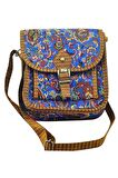 Kilim Desenli Otantik Renkli Omuz Askılıklı Iki Gözlü Kadın Çanta No2 Bb