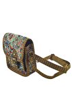 Kilim Desenli Otantik Renkli Omuz Askılıklı Iki Gözlü Kadın Çanta No4 Kb