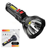 GOLD SİLVER GS-830 El Feneri Şarjlı Led + Cob Led