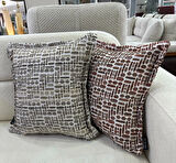 NİVEMESHOME KIRLENT KILIFI 45X45 LİSA 03 VİZON