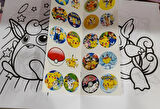 4 adet stickerli boyama kitabı (pocemon,pijamaske,toca boca life,sonic figürlü)