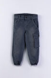 Erkek Çocuk Jogger Kargo Cepli Kot Pantalon