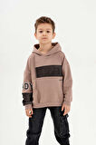 Kapüşonlu Ribanalı %100 Pamuk Üç İplik Erkek Çocuk Sweatshirt