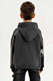 Kapüşonlu Ribanalı %100 Pamuk Üç İplik Erkek Çocuk Sweatshirt