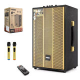 KIMISO KM-S8811 Aktif Seyyar Anfi Uhf 2 El Mikrofonlu 20cm 30 Watt Bluetooth Usb Sd