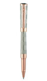 Lüks Rose Gold & Gümüş Desenli Metal Roller Kalem