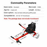 Hoverkart Go Kart 6.5 "8.5" 10 "Scooter Hoverboard için Ayarlanabilir Hover GoKart Kırmızı