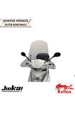 Rellax Scooter Motosi̇klet Uyumlu Üni̇versal Ön Si̇perli̇k Elci̇k Korumali Füme 70X60