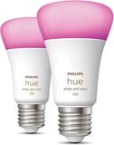 Philips HueWCA 9-75W Renkli Akıllı Ampul 2'li Ekopaket E27 Bluetooth Özellikli - 25.000 Saat Ampul Kullanım Ömrü