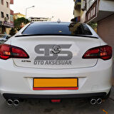 Sts Oto Aksesuar Opel Astra J Sedan Kasa Bagaj Üstü Slim Spoiler Piano Black Parlak
