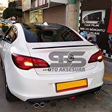 Sts Oto Aksesuar Opel Astra J Sedan Kasa Bagaj Üstü Slim Spoiler Piano Black Parlak