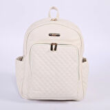 M&Y Dust Deri Anne Bebek Bakım Sırt Çantası 7130 Krem