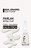 Flormar Parlak Oje (TRANSPARAN) - Nail Enamel - 412 Sea Foam - 8682536036023