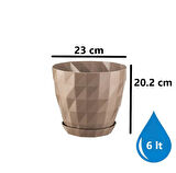 Omnipazar SO-KRT5 Dekoratif Kristal Saksı Takımı 6 Litre No 5