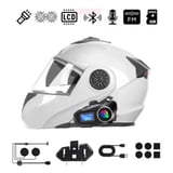 Q58 Motorsikletler İçin Fener Özellikli SD Kart Bölümlü LCD Ekranlı Kablosuz Bluetooth Kulaklıklı – 